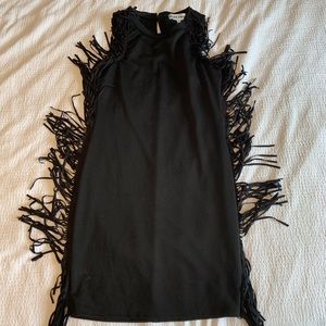 Black fringe dress